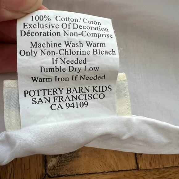 Pottery Barn Kids Bed Skirt Twin Pleated Colorful Embroidered Ruffle 100% Cotton - Picture 7 of 9